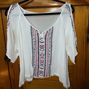Aeropostale cropped blouse size XL